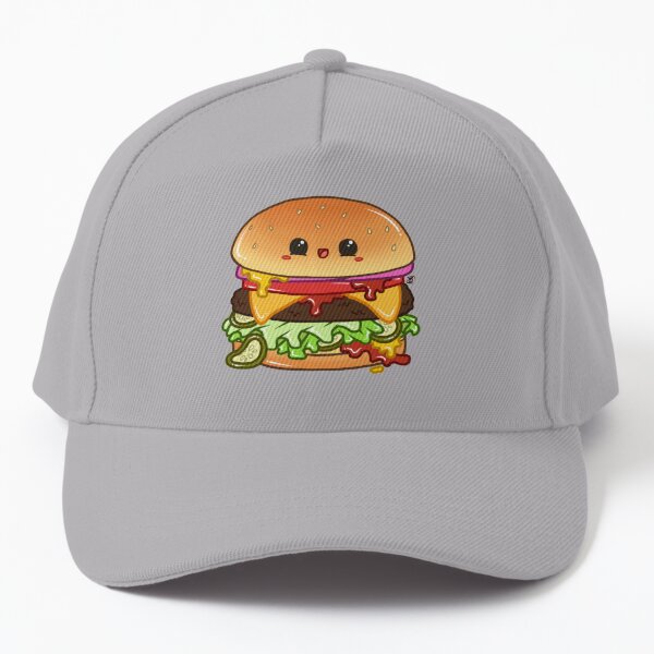 Kawaii Cheeseburger Cap for Sale by heysoleilart
