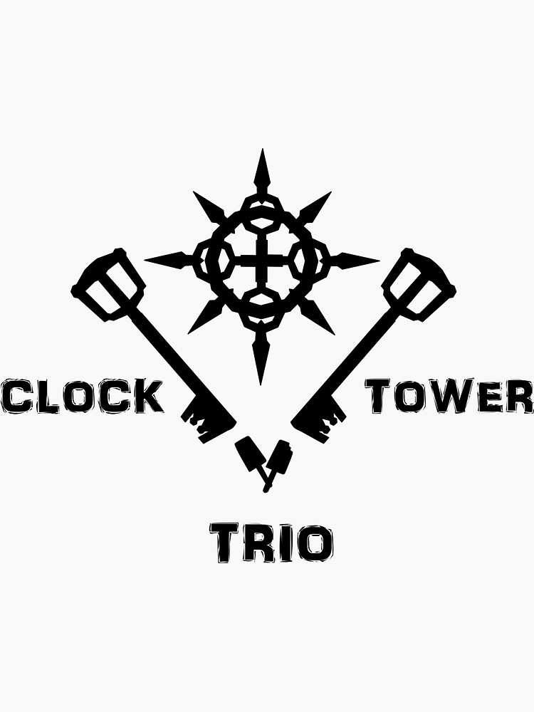 "KH Clock Tower Trio" Sticker by roguehearts Redbubble