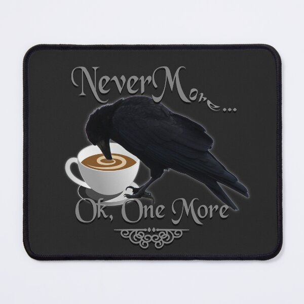 Item preview, Nevermore Raven with Coffee designed and sold by NoBonesLife.