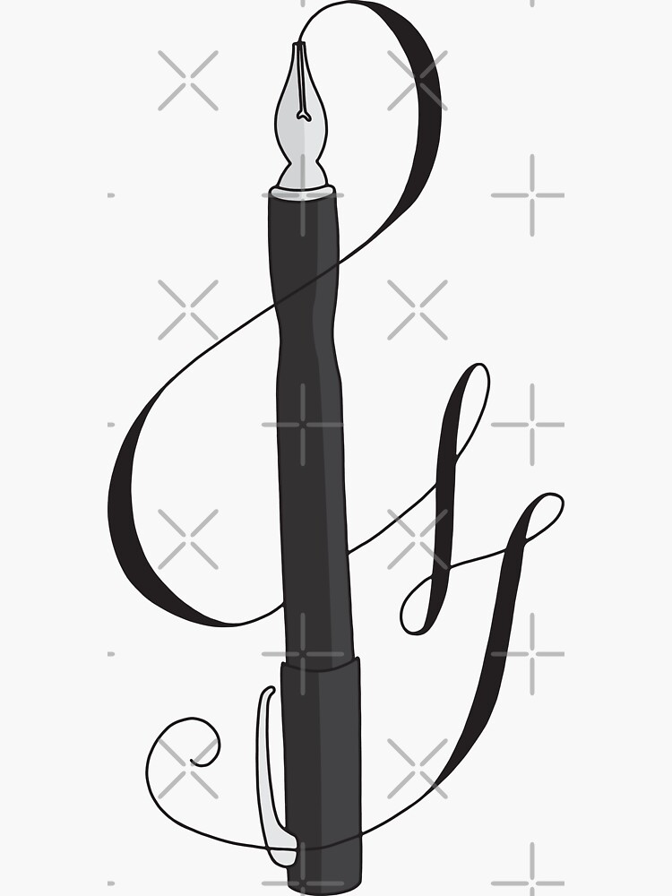 "Fountain Pen" Sticker for Sale by murialbezanson Redbubble