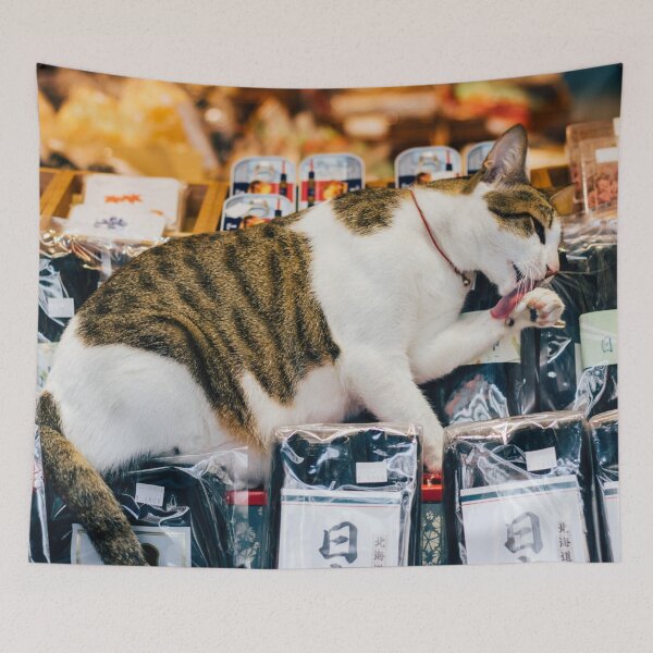 Item preview, Japanese Grocery Store cat - Urban Cat Photo - Japan Street View designed and sold by sthNnth.