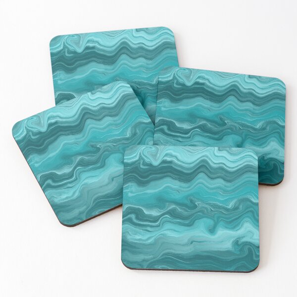 Artikelvorschau, Liquid Marble Abstract Teal Psychedelic entworfen und verkauft von fashopera.