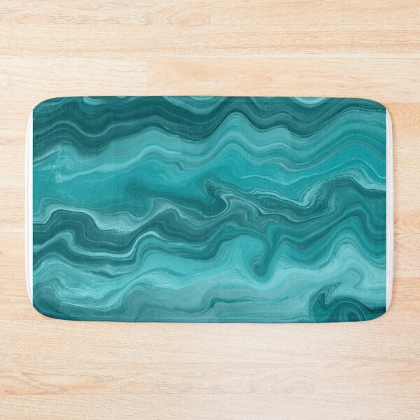 Artikelvorschau, Liquid Marble Abstract Teal Psychedelic entworfen und verkauft von fashopera.