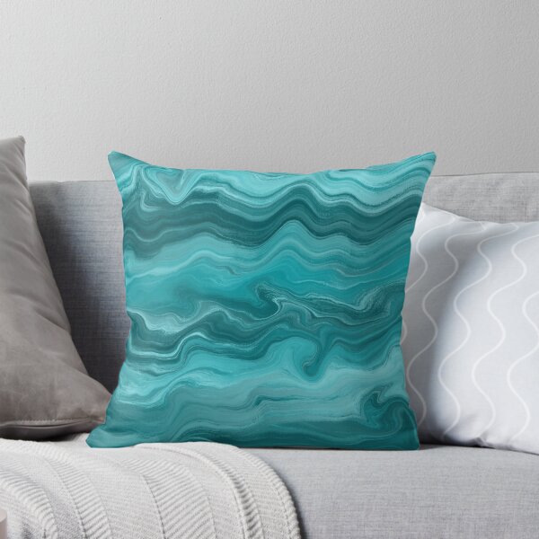 Artikelvorschau, Liquid Marble Abstract Teal Psychedelic entworfen und verkauft von fashopera.