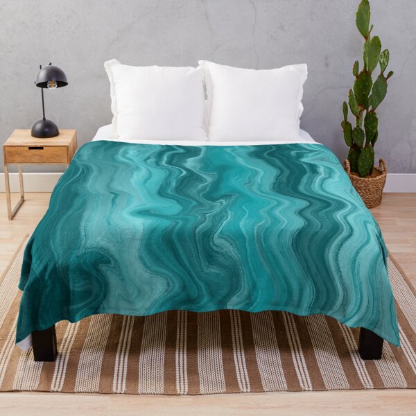 Artikelvorschau, Liquid Marble Abstract Teal Psychedelic entworfen und verkauft von fashopera.