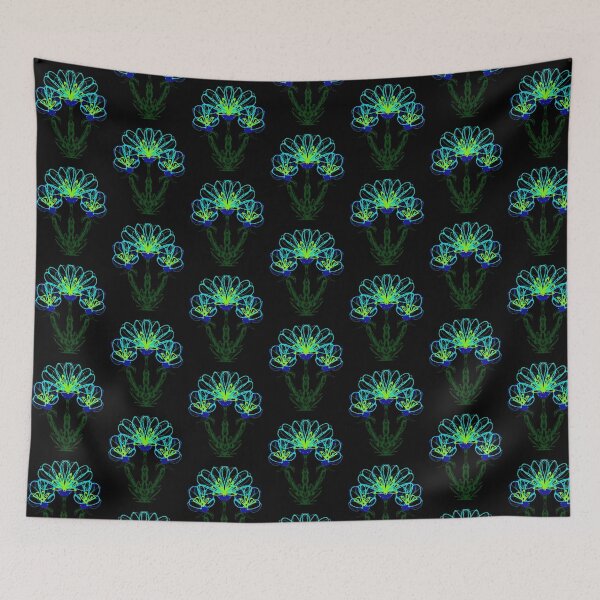 Item preview, Flower. Neon blues designed and sold by Rytespot.