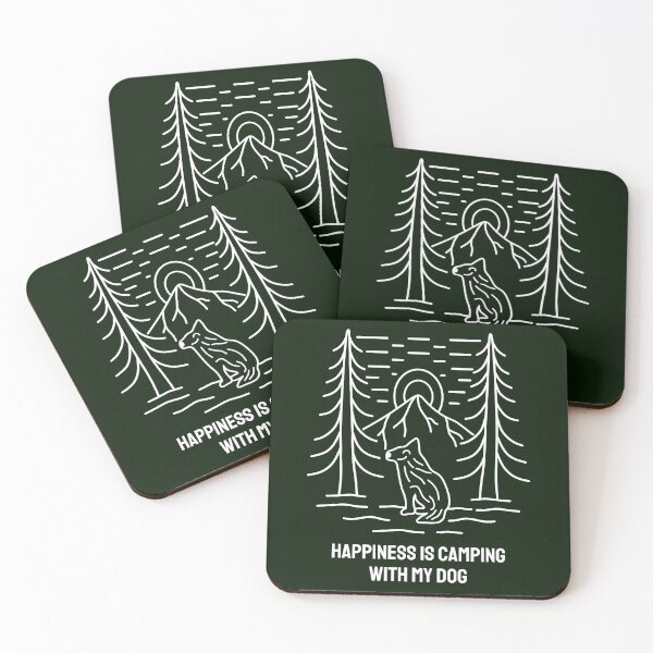 Item preview, Happiness is camping with my dog designed and sold by REApparelCo.