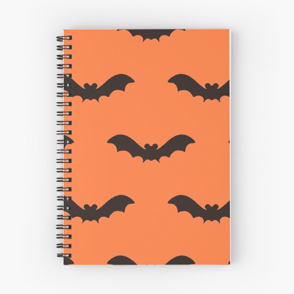 Item preview, Halloween orange and black spooky and scary bats repeated pattern . designed and sold by Tanuja  Sharma.