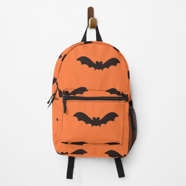 Item preview, Halloween orange and black spooky and scary bats repeated pattern . designed and sold by Tanuja  Sharma.