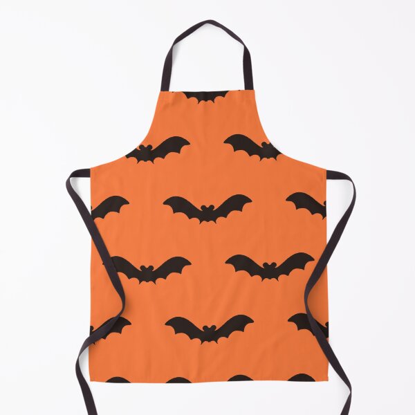 Item preview, Halloween orange and black spooky and scary bats repeated pattern . designed and sold by Tanuja  Sharma.