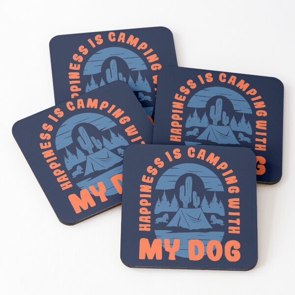 Item preview, Happiness is camping with my dog v2 designed and sold by REApparelCo.