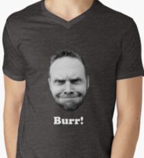 BURR! (white text) Men's V-Neck T-Shirt