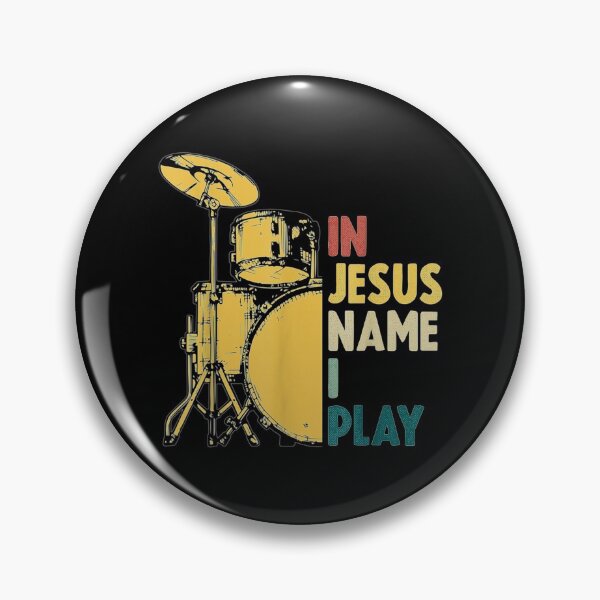 Item preview, Vintage Drum In Jesus Name I Play Drum Lover s   designed and sold by GudrunSchuppe.
