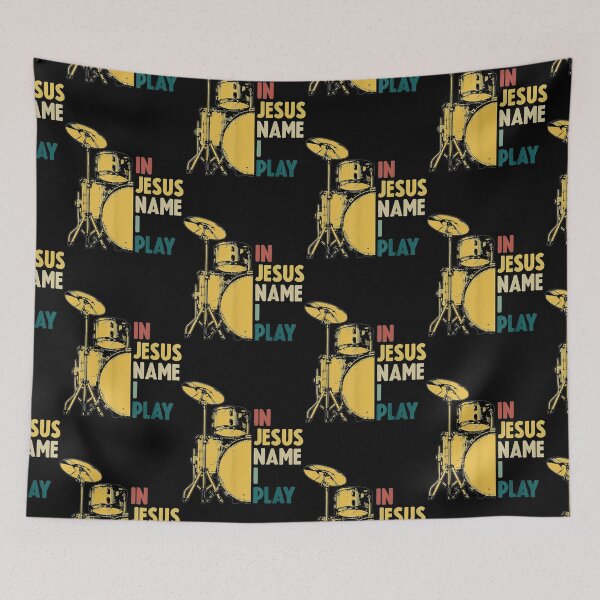 Item preview, Vintage Drum In Jesus Name I Play Drum Lover s   designed and sold by GudrunSchuppe.
