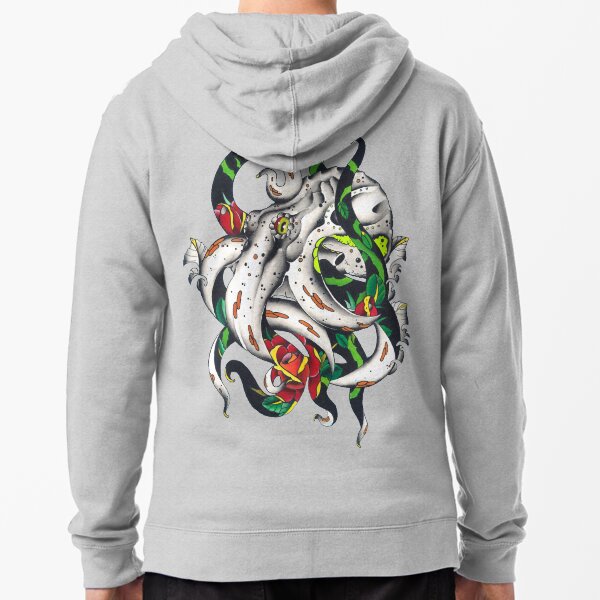 Rosey tentacles Zipped Hoodie