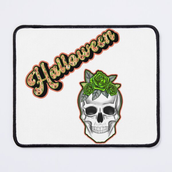Item preview, HALLOWEEN FLORAL SKULL HALLOWEEN ELEMENTS PATTERN GRAPHIC DESIGN TYPOGRAPHY designed and sold by Iskybibblle.