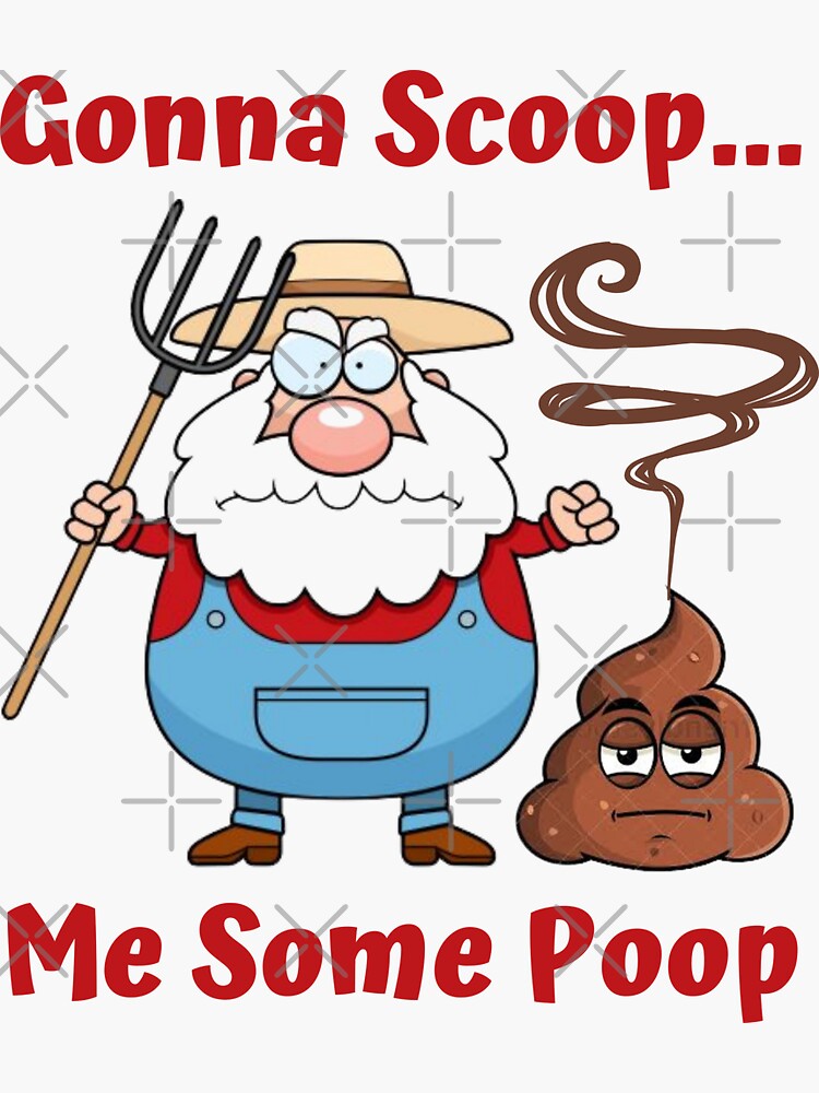 "Manure Fork Funny Farmer Poop Emoji" Sticker for Sale by CBCreations73
