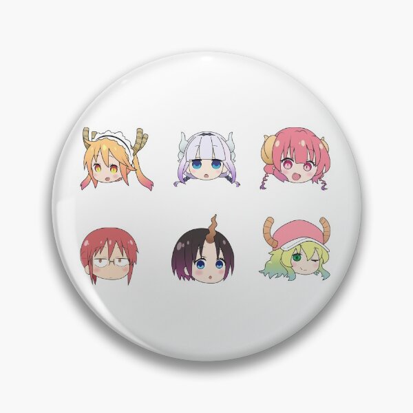 Item preview, Miss Kobayashi's Dragon Maid Chibi Heads designed and sold by ChibiCheems.