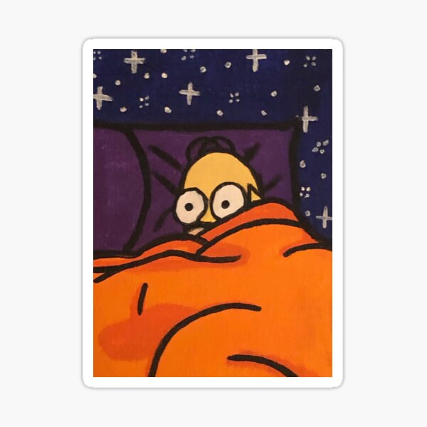 Vista previa del artículo con la obra «Homer gato asustado», diseñado y vendido por MandyDesireeArt.