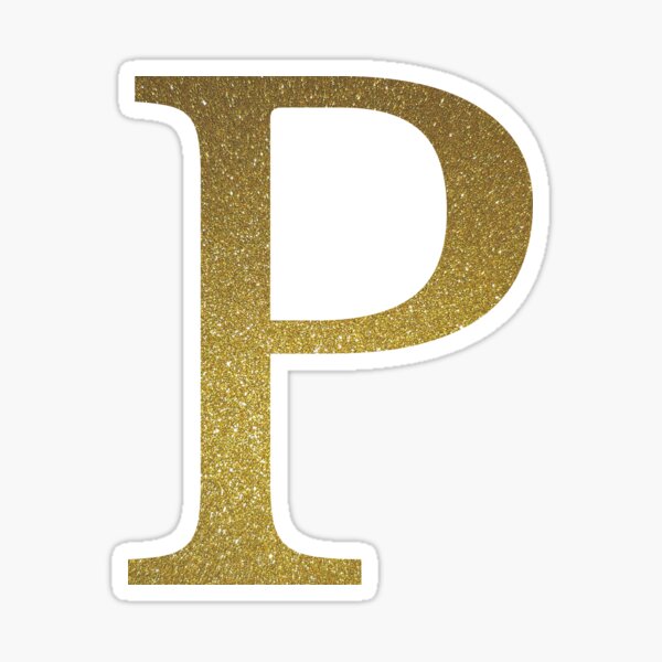 gold letter p