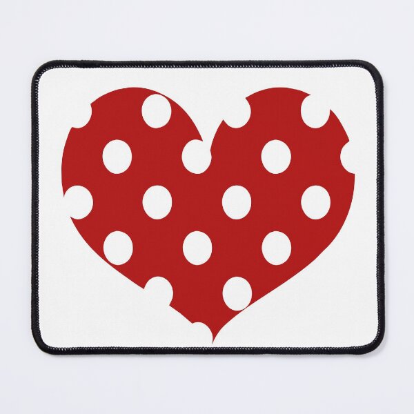 Item preview, PLAIN CHILLI RED POLKA DOT HEART - CUTE HEART DESIGN FOR STICKERS AND T-SHIRTS BY ISKYBIBBLLE designed and sold by Iskybibblle.