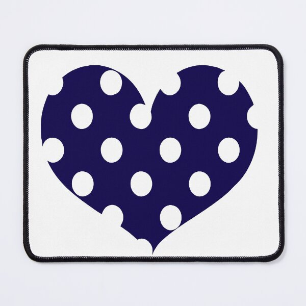 Item preview, PLAIN NAVY BLUE POLKA DOT HEART -CUTE HEART DESIGN FOR STICKERS AND T-SHIRTS BY ISKYBIBBLLE designed and sold by Iskybibblle.