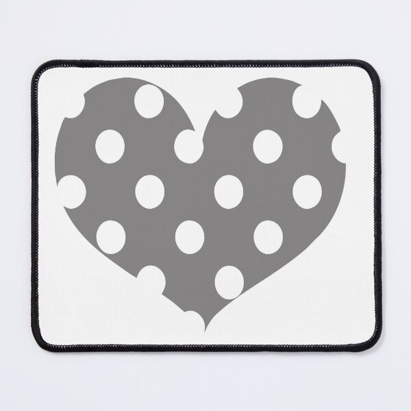 Item preview, PLAIN MID GREY POLKA DOT HEART -CUTE HEART DESIGN FOR STICKERS AND T-SHIRTS BY ISKYBIBBLLE designed and sold by Iskybibblle.