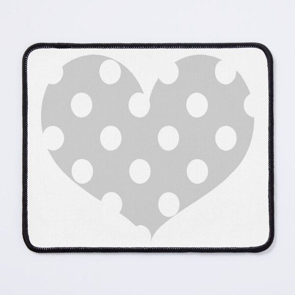 Item preview, PLAIN LIGHT GREY POLKA DOT HEART -CUTE HEART DESIGN FOR STICKERS AND T-SHIRTS BY ISKYBIBBLLE designed and sold by Iskybibblle.