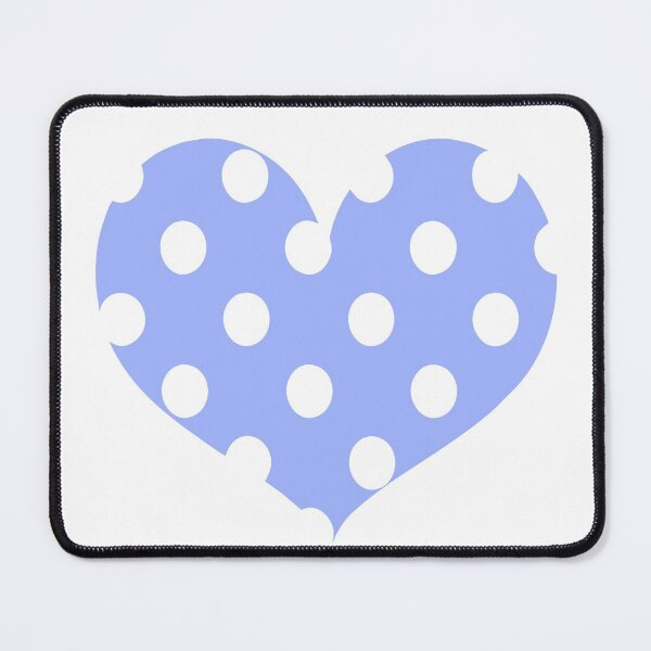 Item preview, PLAIN LIGHT BLUE POLKA DOT HEART -CUTE HEART DESIGN FOR STICKERS AND T-SHIRTS BY ISKYBIBBLLE designed and sold by Iskybibblle.
