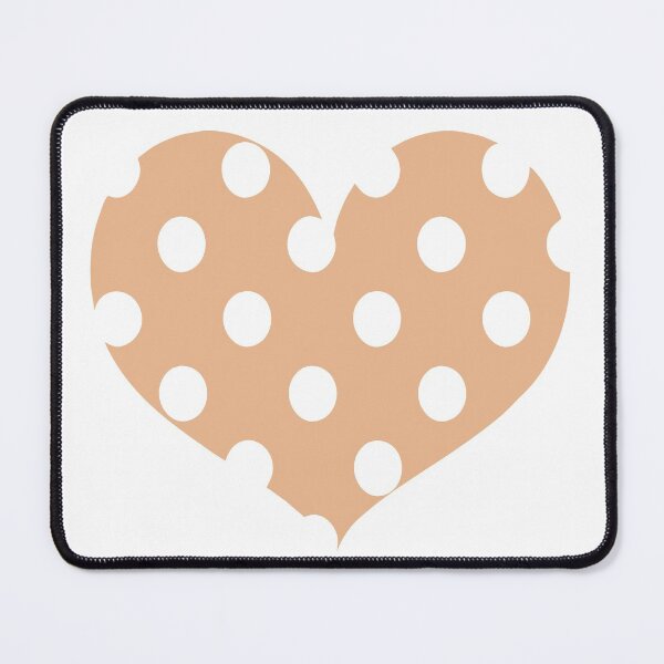 Item preview, PLAIN APRICOT POLKA DOT HEART -CUTE HEART DESIGN FOR STICKERS AND T-SHIRTS BY ISKYBIBBLLE designed and sold by Iskybibblle.