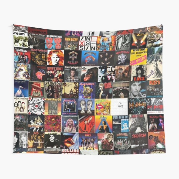 album cover collage tapestry