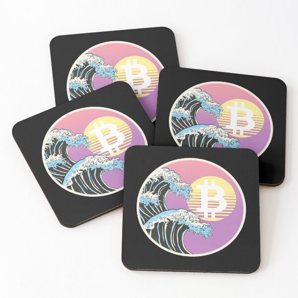 Item preview, Bitcoin Japanese Wave Art Crypto Cryptocurrency  designed and sold by Bitcoin-Fashion.