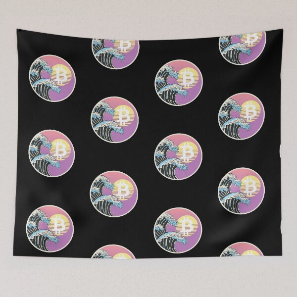 Item preview, Bitcoin Japanese Wave Art Crypto Cryptocurrency  designed and sold by Bitcoin-Fashion.