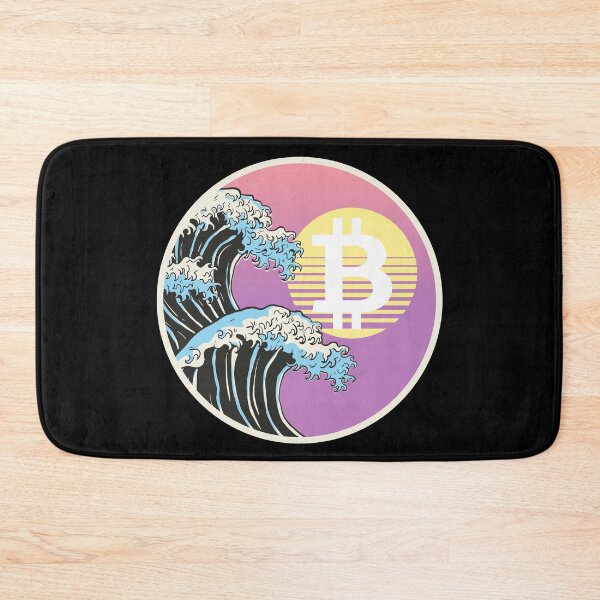 Item preview, Bitcoin Japanese Wave Art Crypto Cryptocurrency  designed and sold by Bitcoin-Fashion.