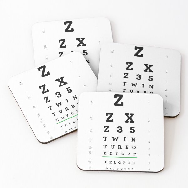 Item preview, Twin Turbo Z Z35 Eye Chart Poster designed and sold by Six Deers.