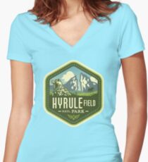 Camiseta entallada de cuello en V Parque Nacional Hyrule