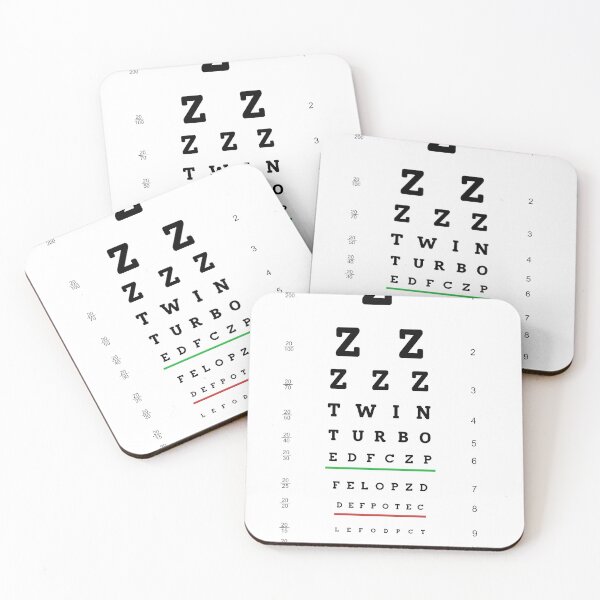 Item preview, Twin Turbo Z Eye Chart Poster designed and sold by Six Deers.