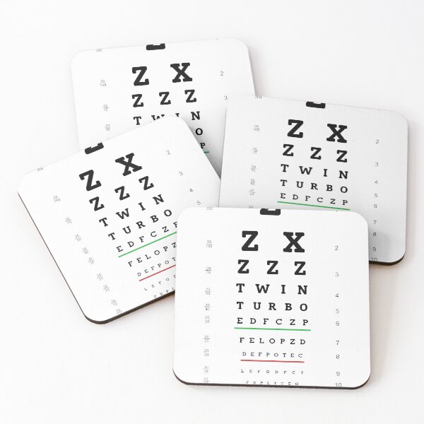Item preview, Twin Turbo Zx Eye Chart Poster designed and sold by Six Deers.