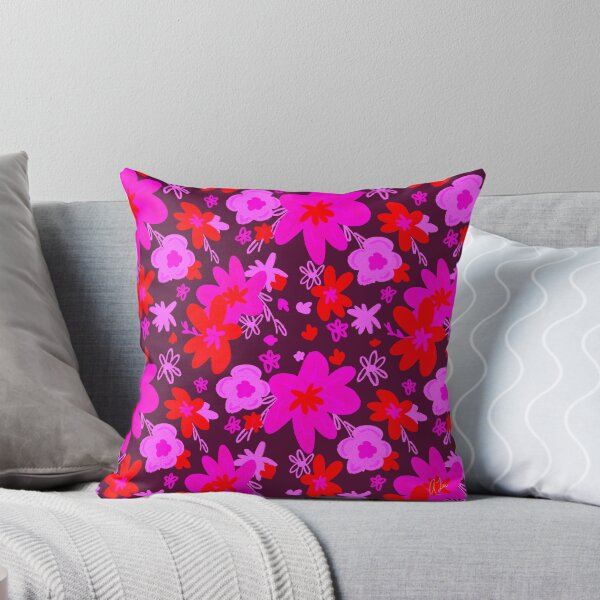 Item preview, NEON BURGUNDY FLOWERS designed and sold by Anna Lu.