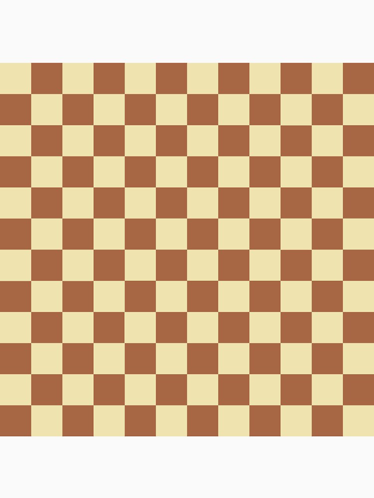 White and Tan Brown Checkerboard Essential T-Shirt for Sale by