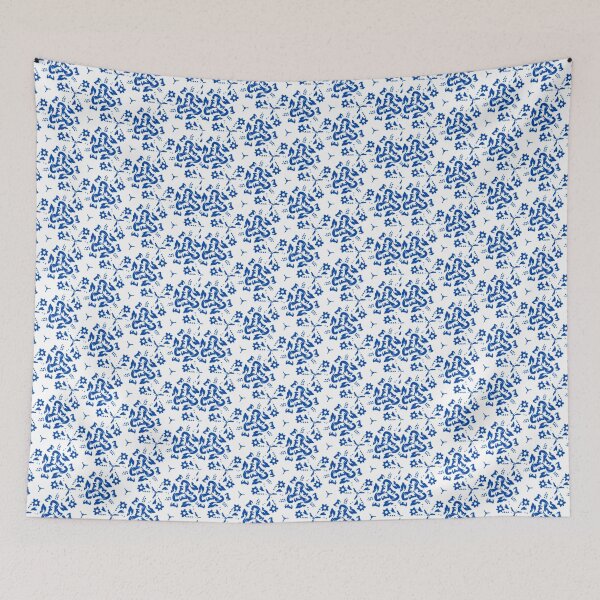 Item preview, Blue Fan Floral Design Pattern designed and sold by TheSharpService.
