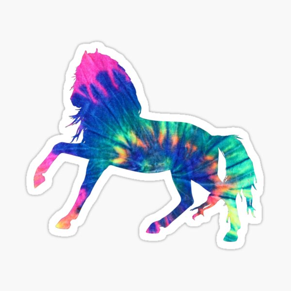 Aperçu de l'œuvre Copie du cheval au galop tie dye créée et vendue par MotherOfBears.