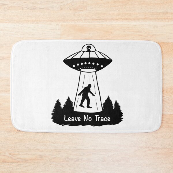 Item preview, Leave No Trace Bigfoot & Alien - Black & White designed and sold by EcoElsa.