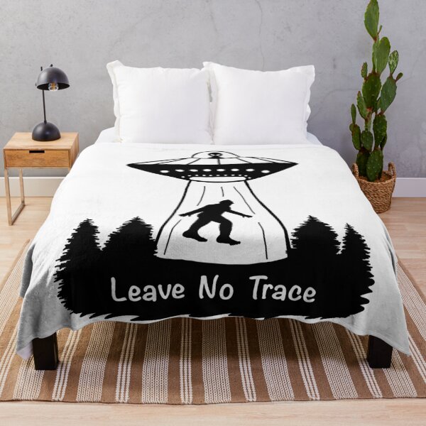 Item preview, Leave No Trace Bigfoot & Alien - Black & White designed and sold by EcoElsa.