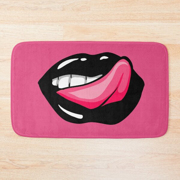 Item preview,  Artistic Abstract Black  Lips with Pink Tongue - by Iskybibblle designed and sold by Iskybibblle.