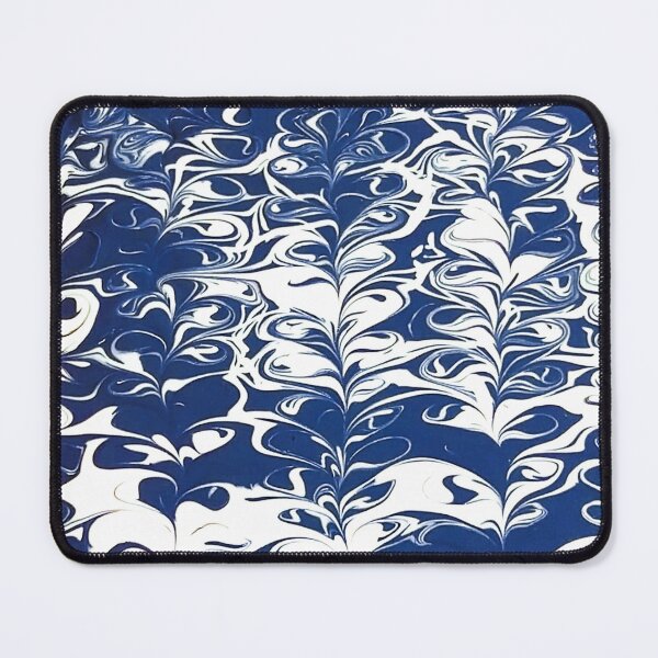 Item preview, Sea of Swirling Hearts - Sea Blue Abstract Pattern of Hearts Painting - Hand Drawing designed and sold by sthNnth.
