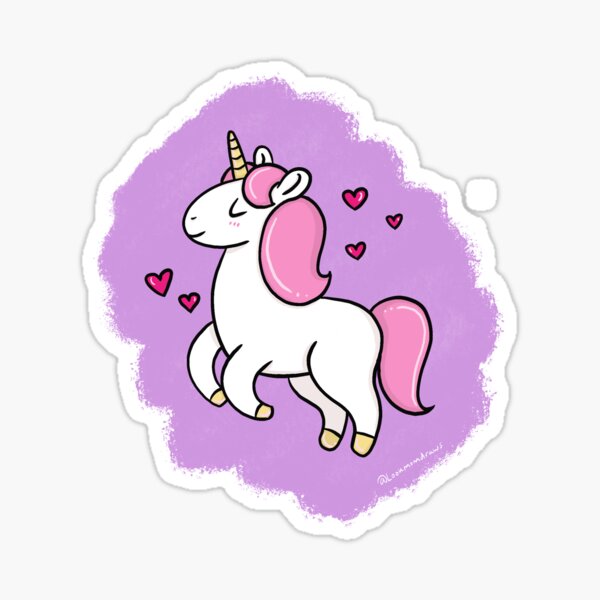 Lovable Unicorn Sticker