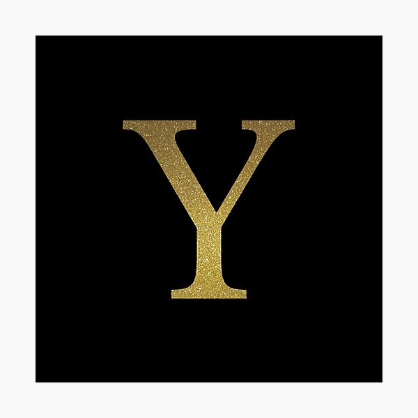 letter y gold color photographic print by funstudio redbubble