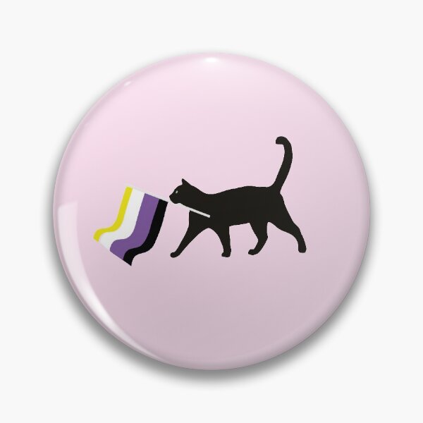 Item preview, nonbinary flag cat! designed and sold by WhaleDoodles.