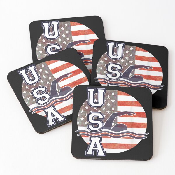 Item preview, USA Swimming American Flag Swimmer Swim Team designed and sold by sikkilapa.